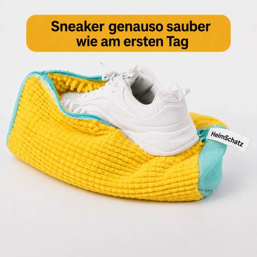 Saubere Schuhe nach nur einem Waschgang in der Waschmaschine.