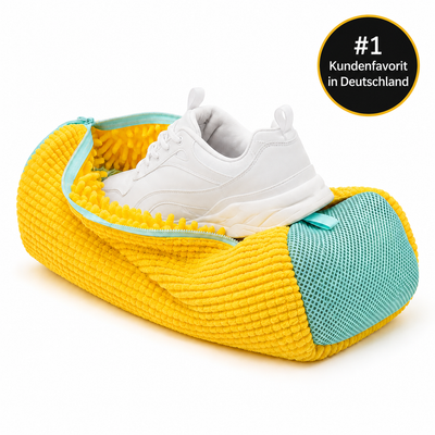 Saubere Schuhe nach nur einem Waschgang in der Waschmaschine.